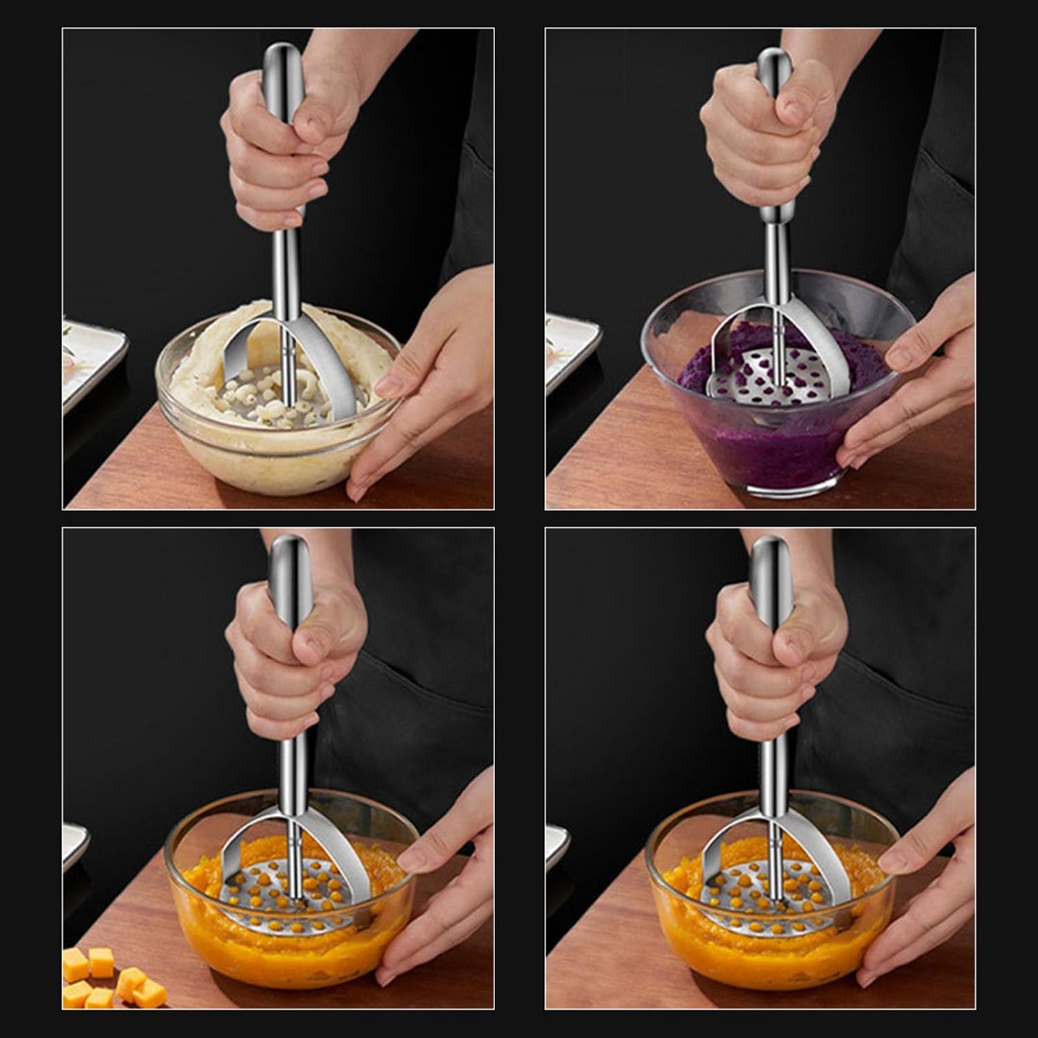 Yams Potatoes Masher Pressed Fruit Food Sweet Potato Mashed Mud Kitchen Tool Vegetable Masher Crusher Easy To Grip Potato Smasher Tool