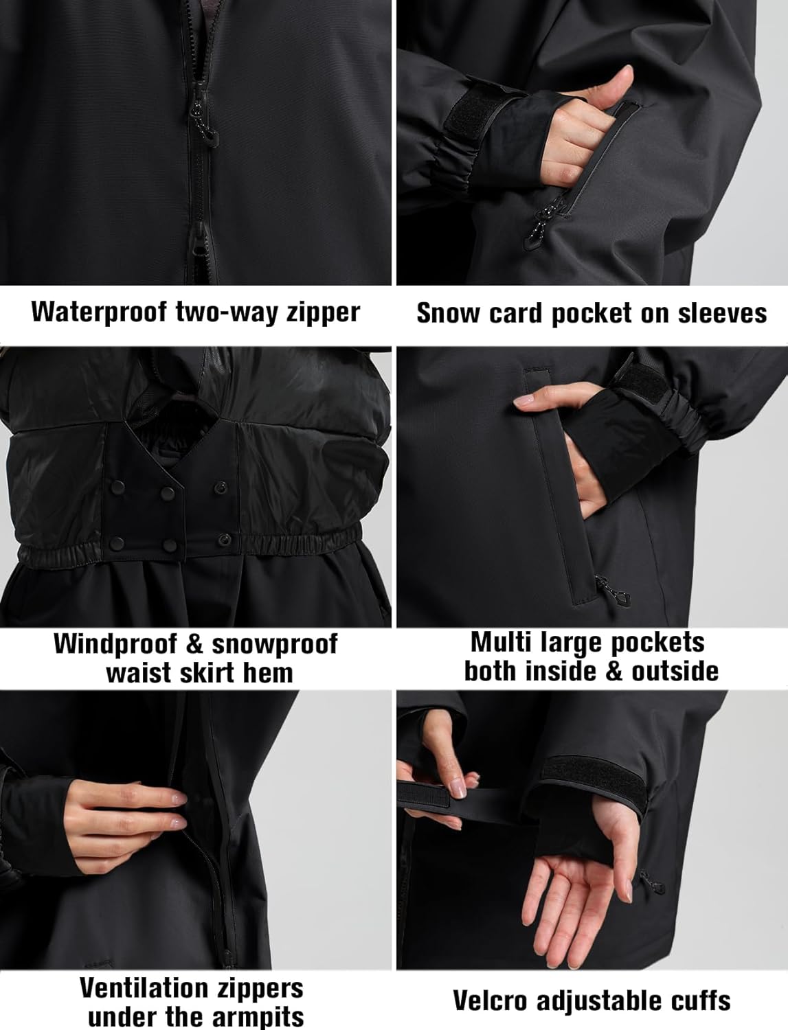 GSOU SNOW Women Ski Jacket and Pants Set Men Snowboard Jacket Baggy Snow Suit Waterproof Windproof Insulation Ski suit
