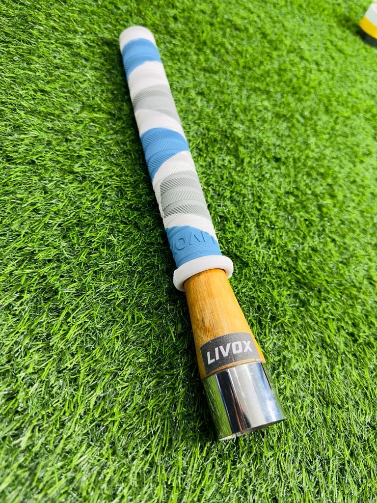 LIVOX Rubber Bat Grip Cone Ultra Tacky Shock Absorption Bat Gripper Cone Cricket Accessories for Boys Cricket Bat Handle, 1 Wooden Cone - Image 3 thumbnail