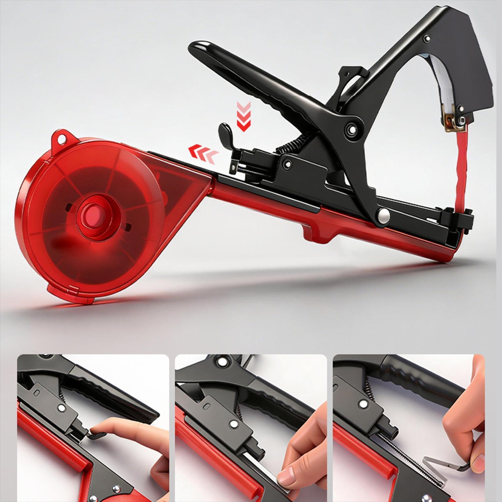 Máquina atadora de vides – Herramienta ergonómica de mano de trabajo resistente para ahorro de mano de obra, herramienta de cinta de ramas de soporte floral – para vid, tomate, pepino, uva, pimientos