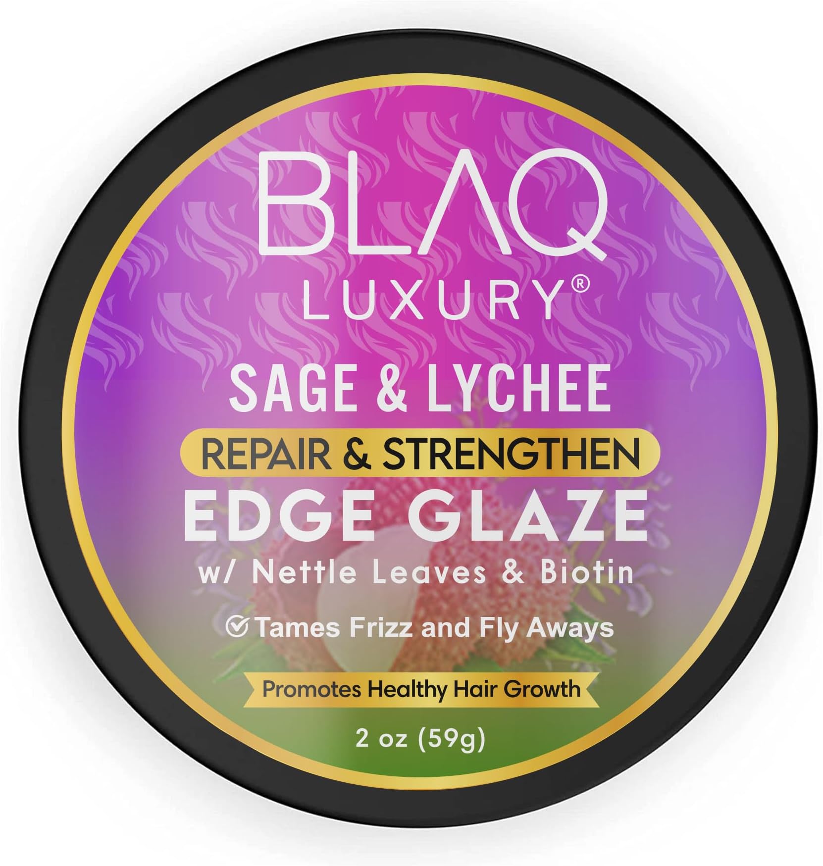 Blaq Luxury Sage & Lychee Repair and Strengthen Edge Glaze - 2oz