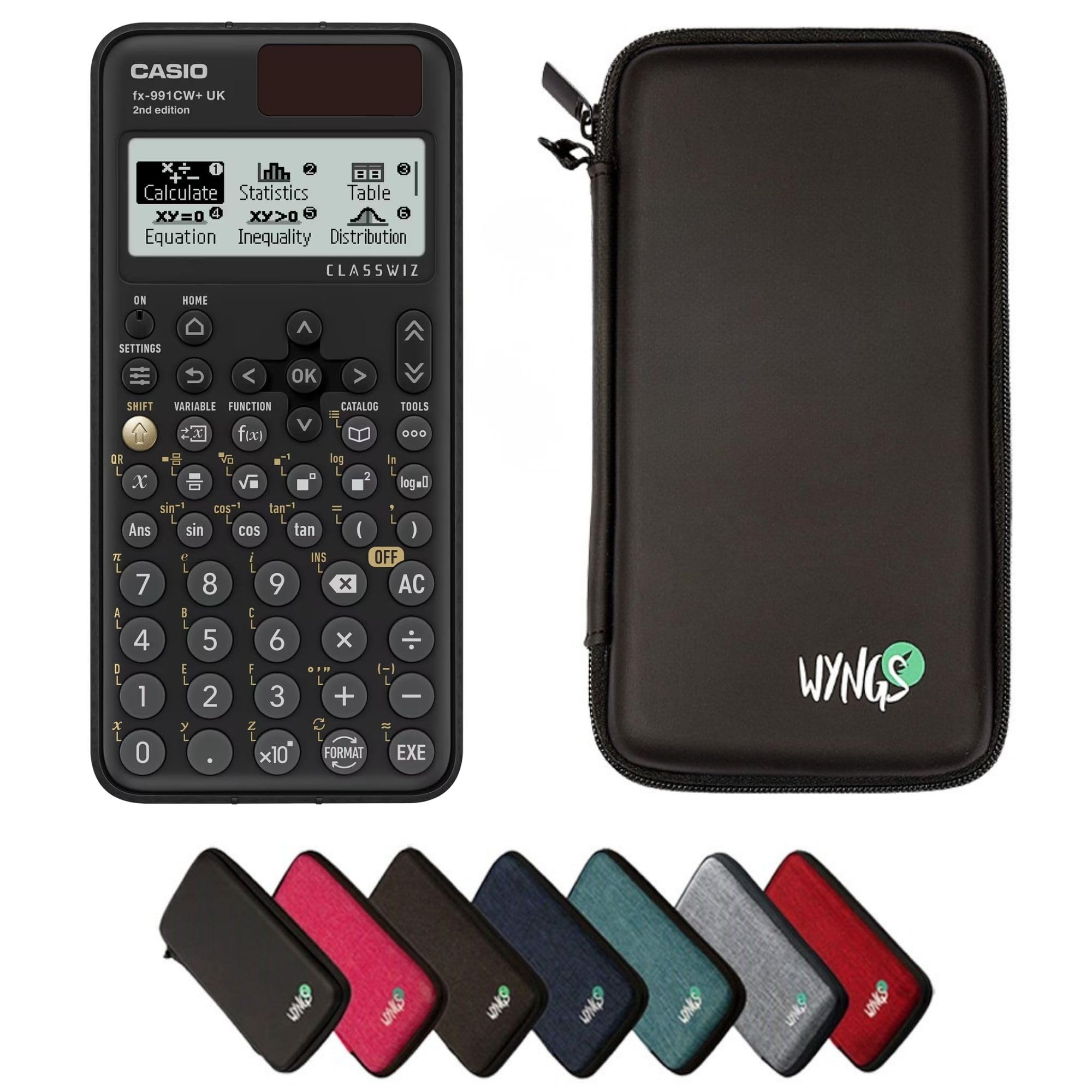 Casio fx-991CW+ including a protective case in Black - Basic Set