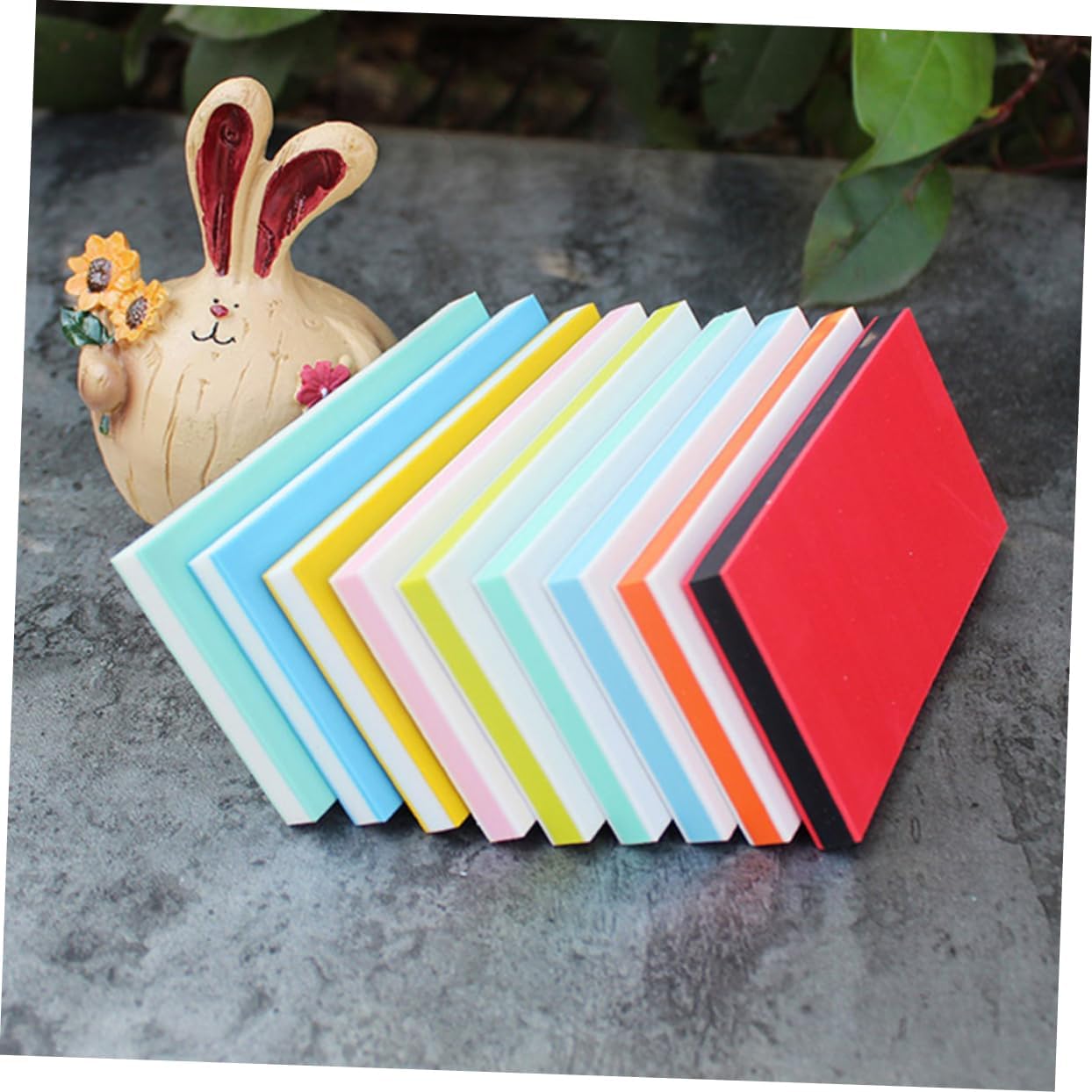 TEHAUX 10pcs DIY Rubber Stamps Brick for Carving Projects Durable Hand Carved Tools Random Color for Scrapbooking and Invitations