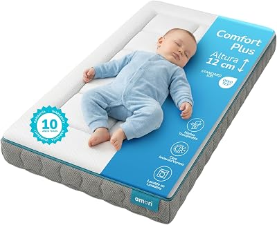 AMORI Colchón Cuna 60x120 cm Hipoalergénico Oeko-Tex Comfort