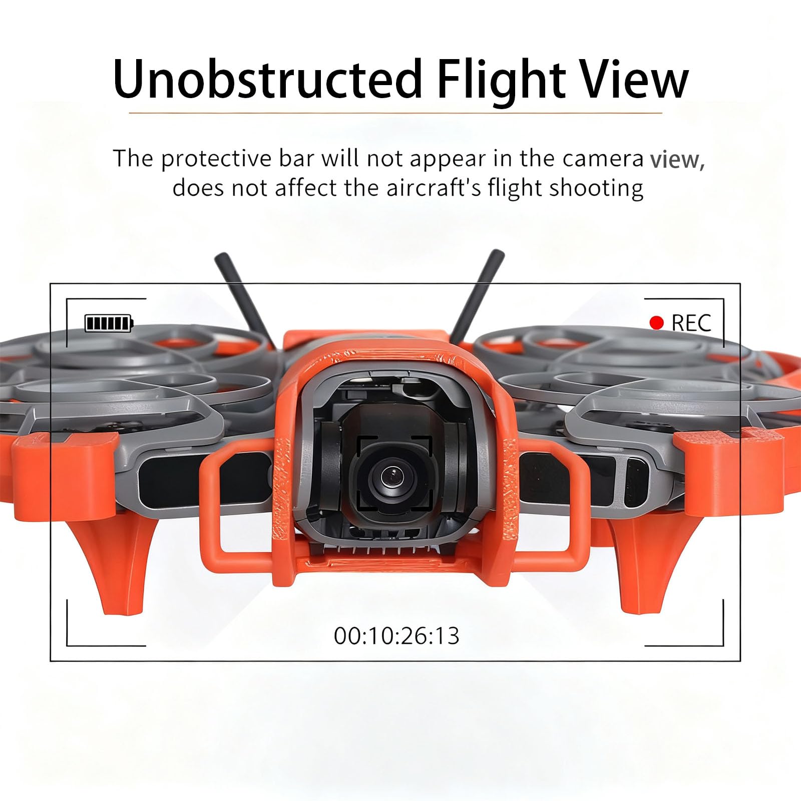 3en1 Protection Kit pour DJI Neo 2 Protection d'hélices+Train d'atterrissage+Transceiver Protecteur, Protection Anti-Collision Protecteur des hélices Drone Accessoires pour DJI Neo 2 (Orange)