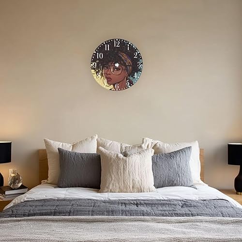 Vista 76 de KiuLoam Reloj de pared redondo de elefante africano, silencioso, sin tictac, funciona con pilas, fácil de leer para estudiantes, oficina, escuela