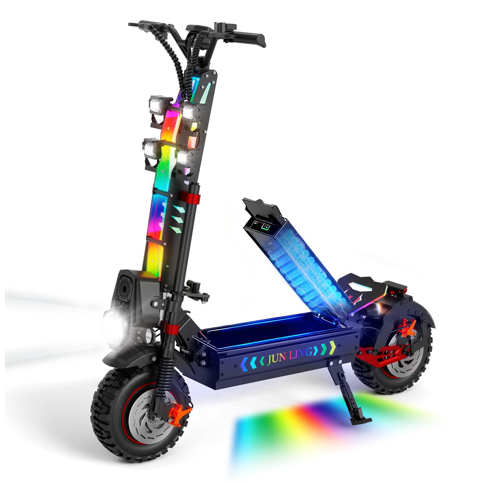 JUNLING Electric Scooter 10000 5000 1000 900W Dual Motor 55-31 Mph Top Speed 75-30 Miles Max Range 40AH