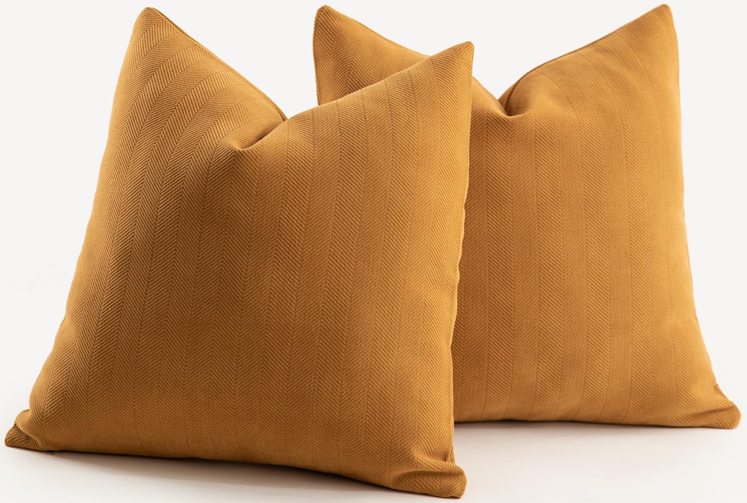 MANDIOO Pack of 2 Chenille Throw Pillow Covers Elegant Design Soft and Luxurious Decorative Cushion Covers Pillowcase Couch Sofa Bedroom Living Room