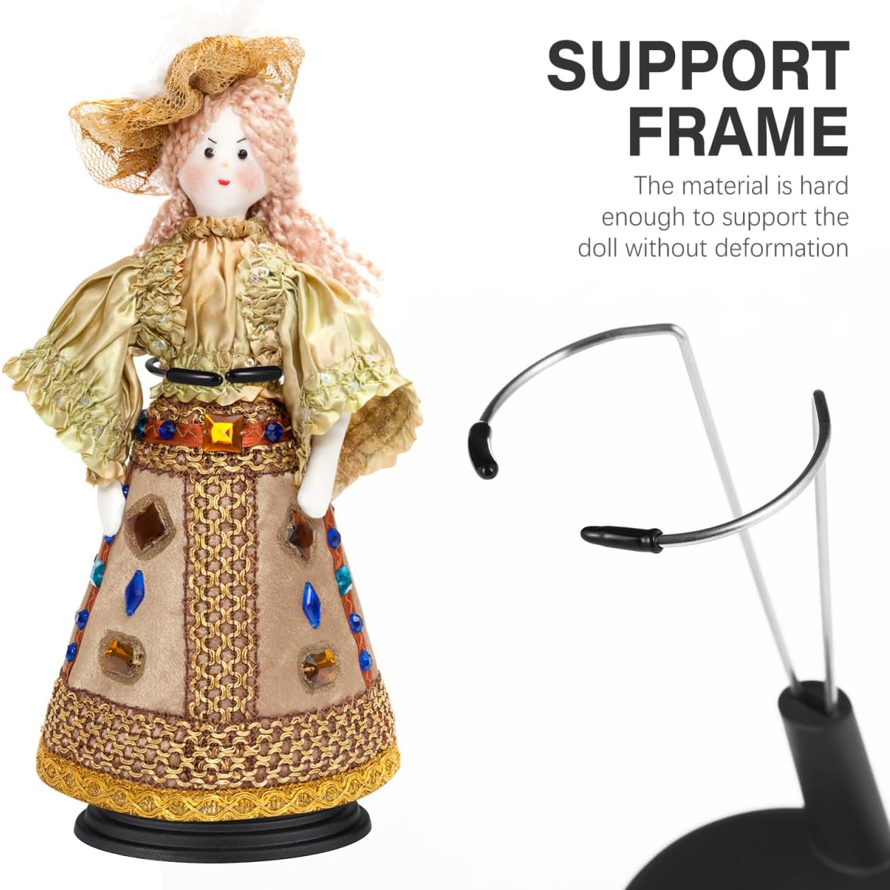 TOYANDONA 4pcs Adjustable Doll Stands for 4 - 6.8 Inches: Black Plastic Doll Holders Action Figure Stands for Mini Bears Collectible Photography Display