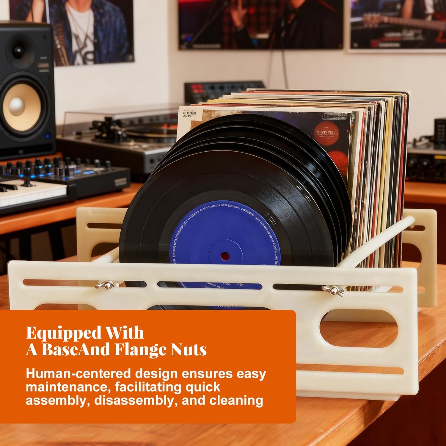 Record Drying Rack, ABS Plastic Large Capacity Record Storage Holder, Sawtooth Design Vinyl Record Organizer, Drying 30 Records Record Cleaner at a Time, Finished Size 12.6 * 8.86in