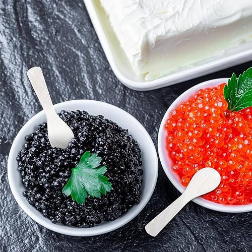 Miniatura 2 de Juego de 2 cucharas de caviar de nácar para caviar, mermelada, postre, huevo, helado, café, cubosa, sal, restaurante (3.54 pulgadas)