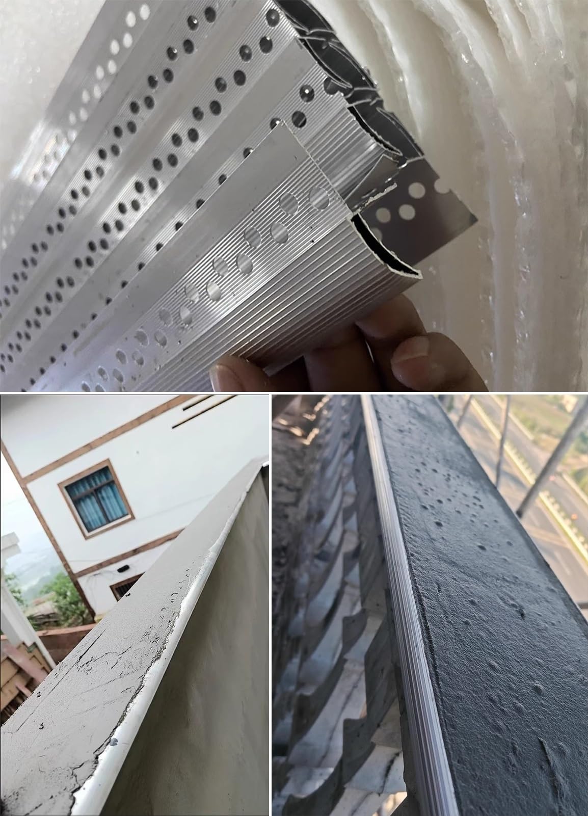 Deflector de Lluvia, Desviador de Lluvia de Aluminio, línea de Goteo, Protector de Pared, prevención de reflujo, cortable, 1m-20m, Blanco(16.4m/53.8ft)