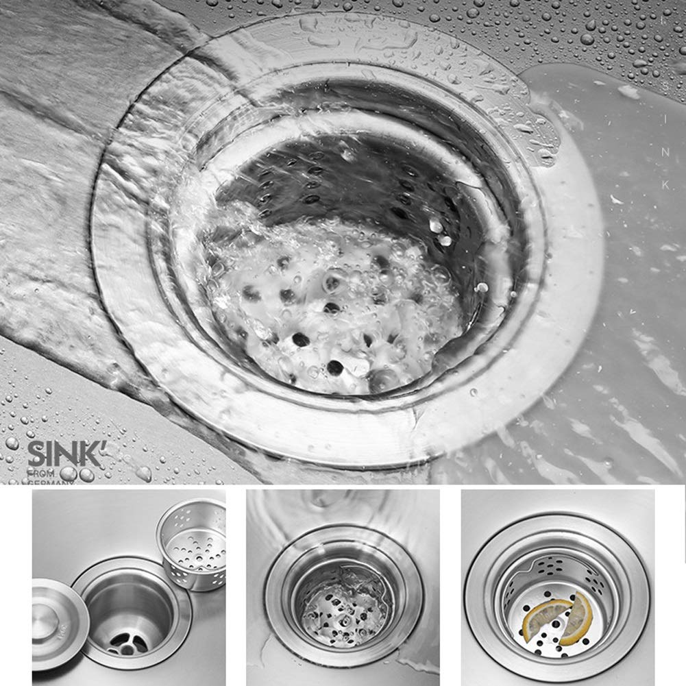 Fregadero De Cocina De Acero Inoxidable De Un Solo Tazón con Grifo Extraíble, con Kit De Plomería Completo, Desagüe, Instalación Empotrada.