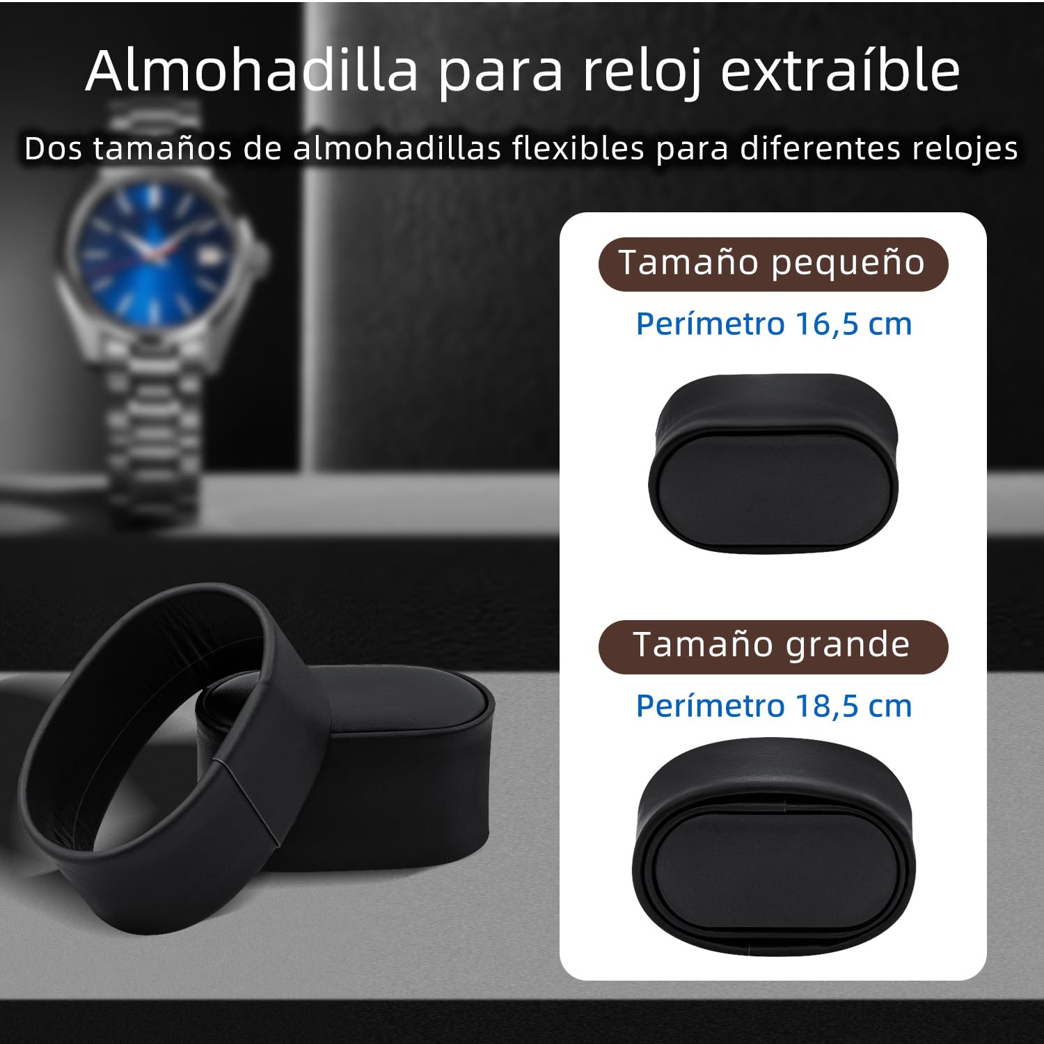 Mcbazel Cargador de Reloj para Relojes automáticos, Caja de Cargador de Reloj de Cuero de PU con patrón de Fibra de Carbono y Enchufe EU - Negro/Rojo