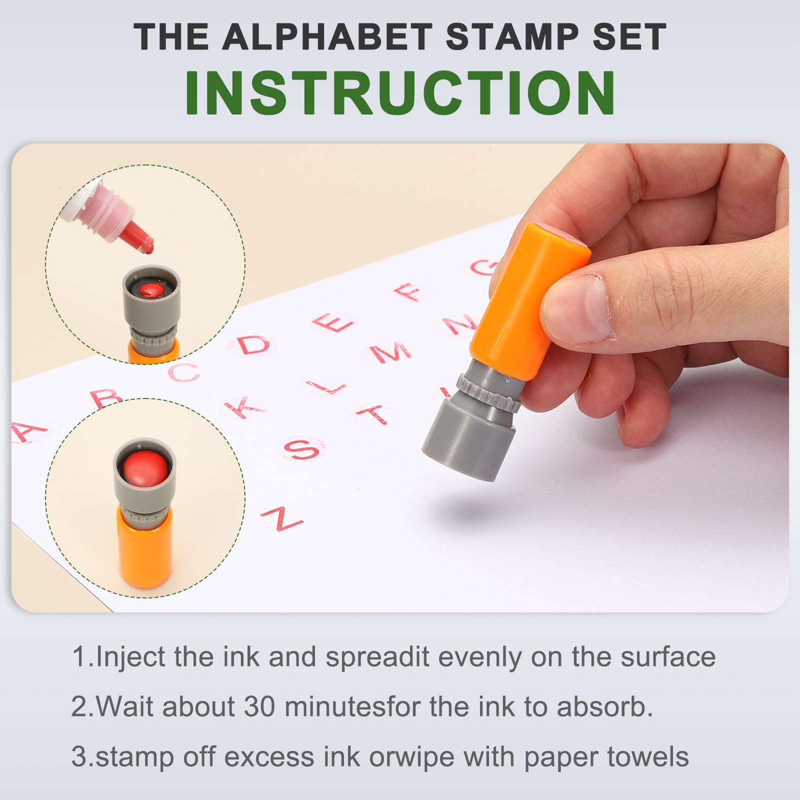 PATIKIL Letter Stamps Self Inking - Image 4