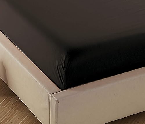 Miniatura 4 de 4U'LIFE Paquete de 2 sábanas bajeras, serie Prime 1800, ultra suaves y cómodas, microfibra de doble cepillado (marrón oscuro, paquete de 2 unidades,