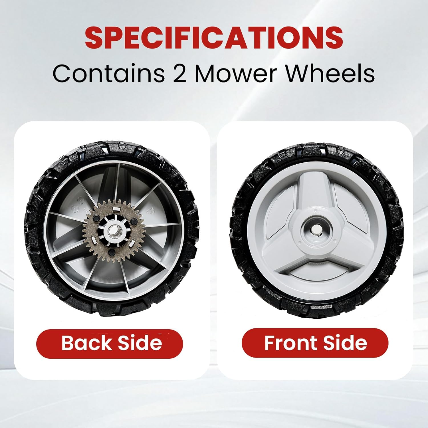 580365301 Lawn Mower Drive Wheels for Hus qvarna 593198101 8" Wheel Compatible With L321AH, LC221A HU675AWD, HU700AWD, HU725AWD, HU800AWD, Craftsma n GCV-160 Mower, 2 Pack