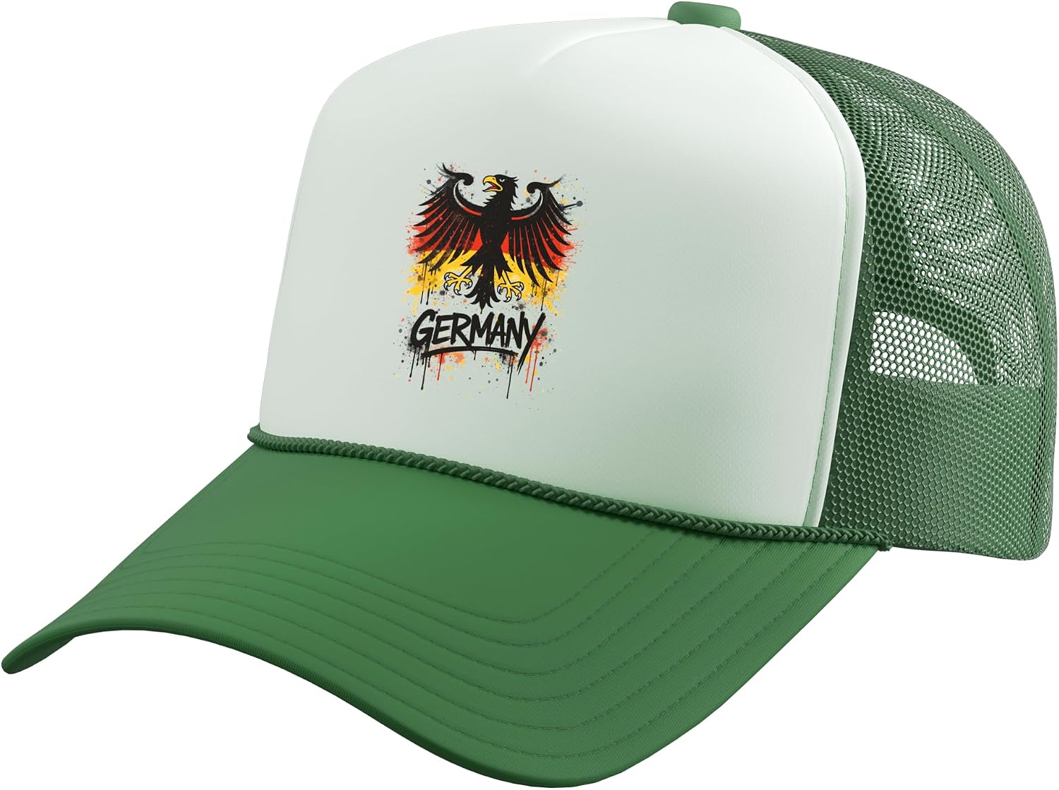 Germany Eagle Street Art German Flag Colors Trucker Hat with Adjustable Mesh Back