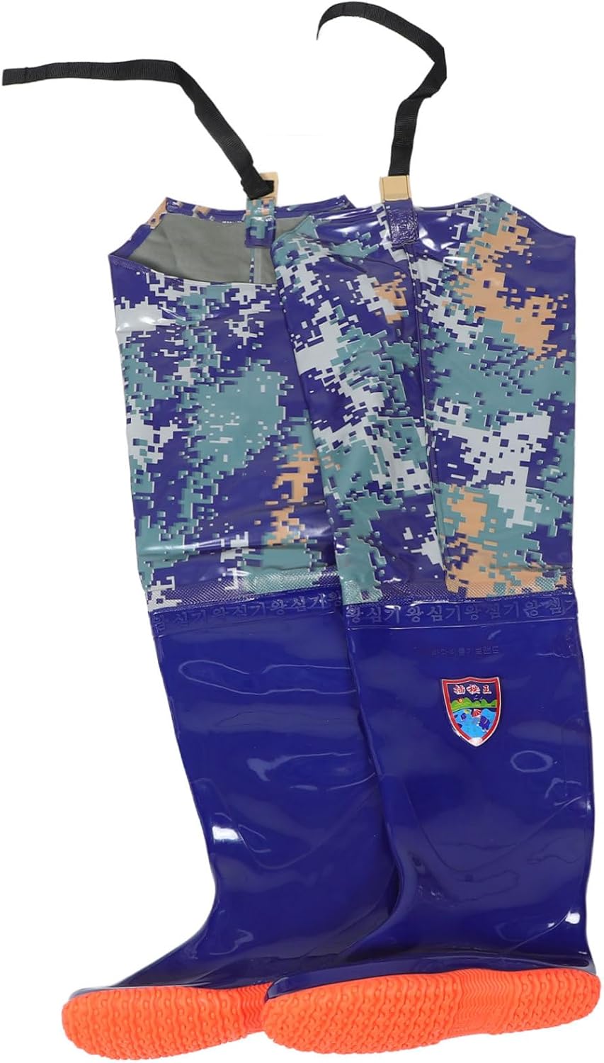 Hemoton Tall PVC Wading Pants Waterproof Non-Slip Rain Boots for Men High-Top Outdoor Transplanting Waders for Fishing and Gardening