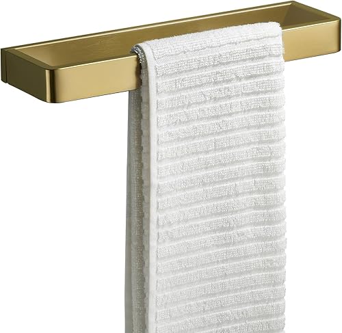 YACVCL Toallero de baño dorado cepillado, 11.8 pulgadas de acero inoxidable 304, accesorios de baño, toallero, soporte cuadrado para toallas de disponible en Yaxa Venezuela