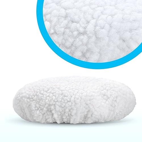 Miniatura 3 de Almohadilla pulidora de automóvil, almohadilla de pulido de lana, almohadillas de cera para pulir capó de automóvil, 5 piezas (9-10 pulgadas)