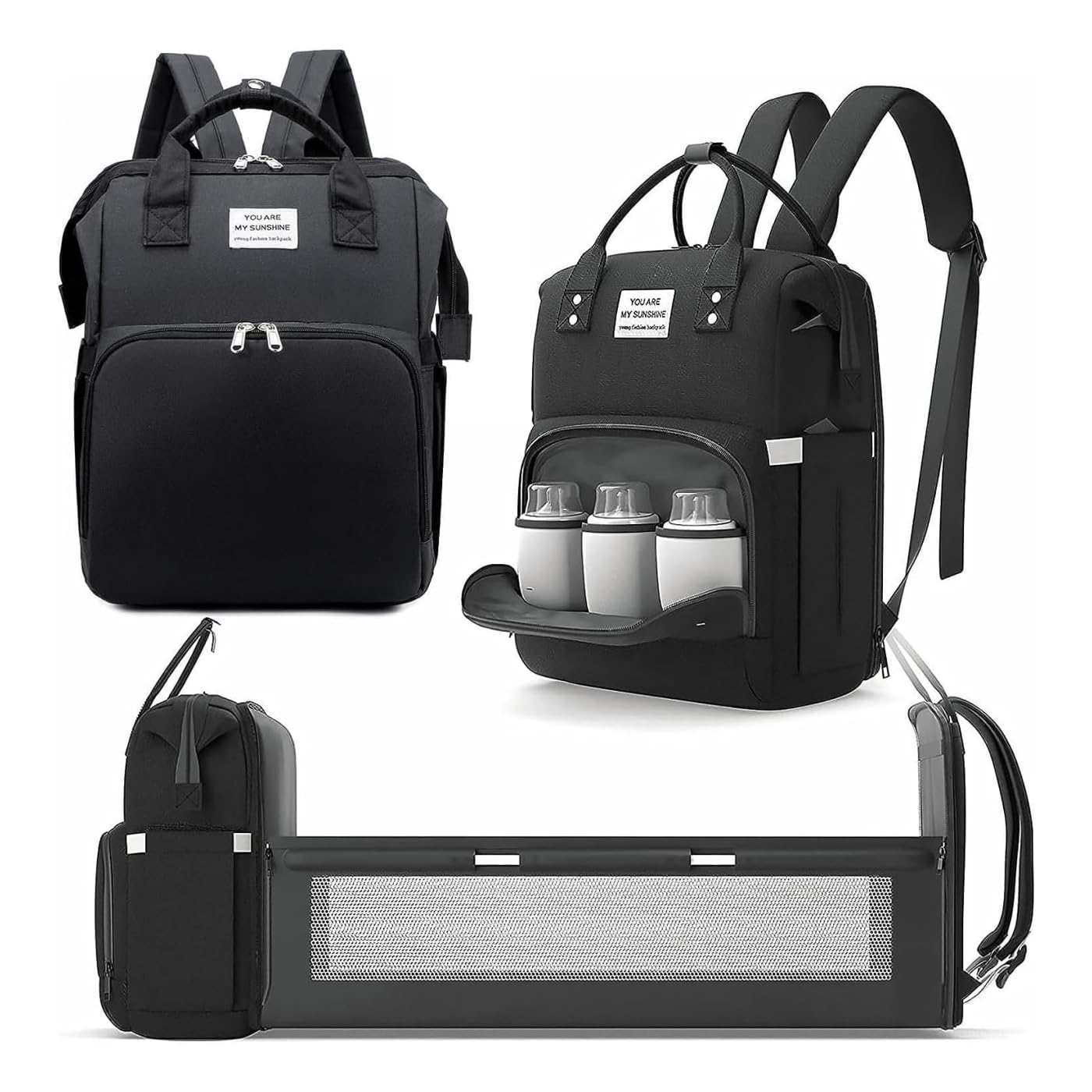 Diaper Bag Backpack - Tote - Multi function Waterproof Diaper Bag, Large Capacity, Waterproof Travel Essentials Baby Bag with Changing Pad- Unisex