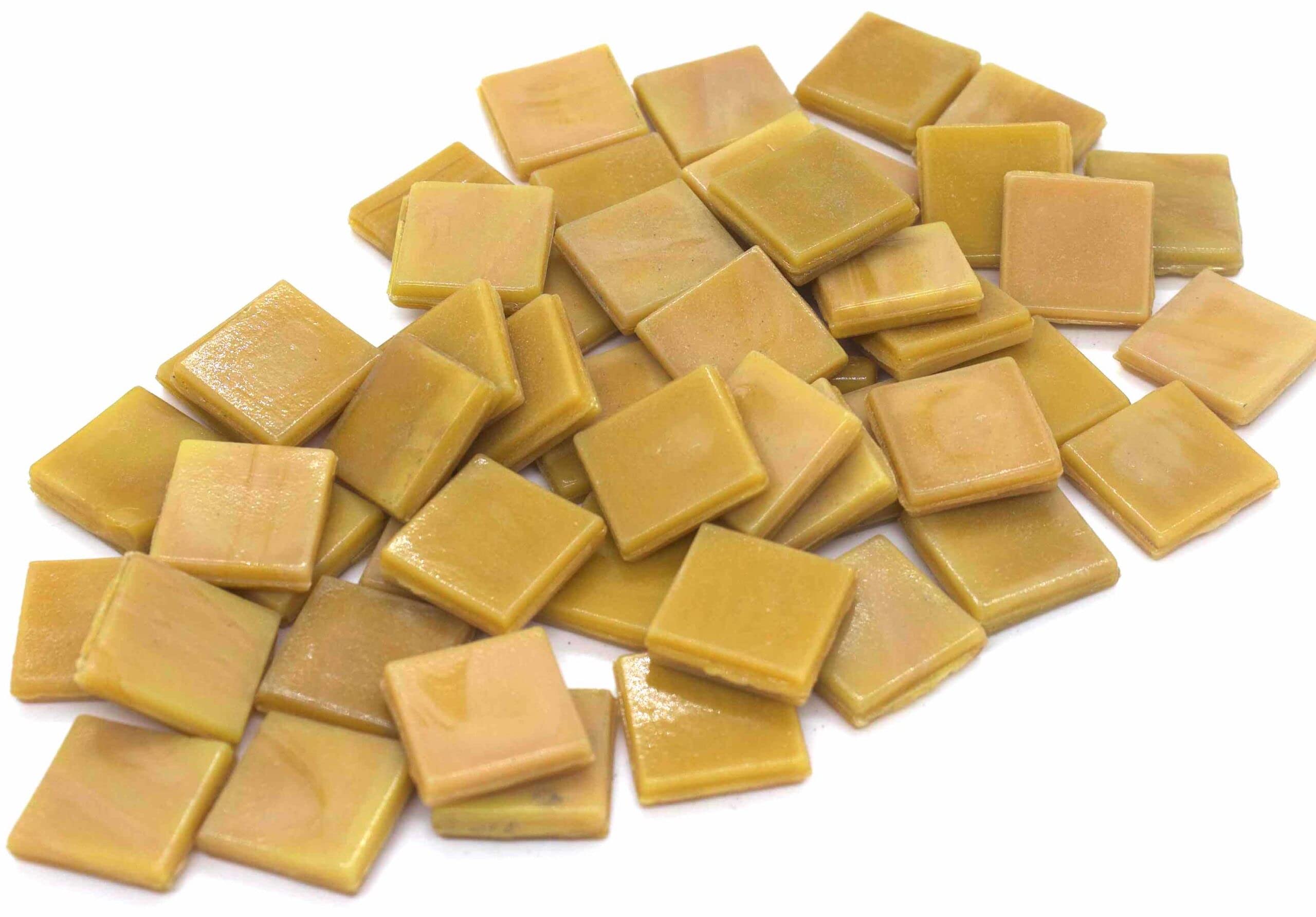 Coral Sandy Brown HK160 Glass Mosaic 15x15mm tiles 100 gm pack-image-12