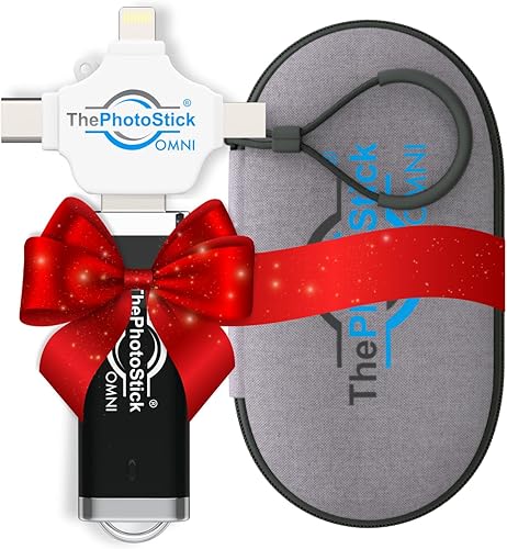 ThePhotoStick Omni 128 GB + Funda protectora  Copia de seguridad segura de fotos y video y transferencia  Organización de archivos digitales