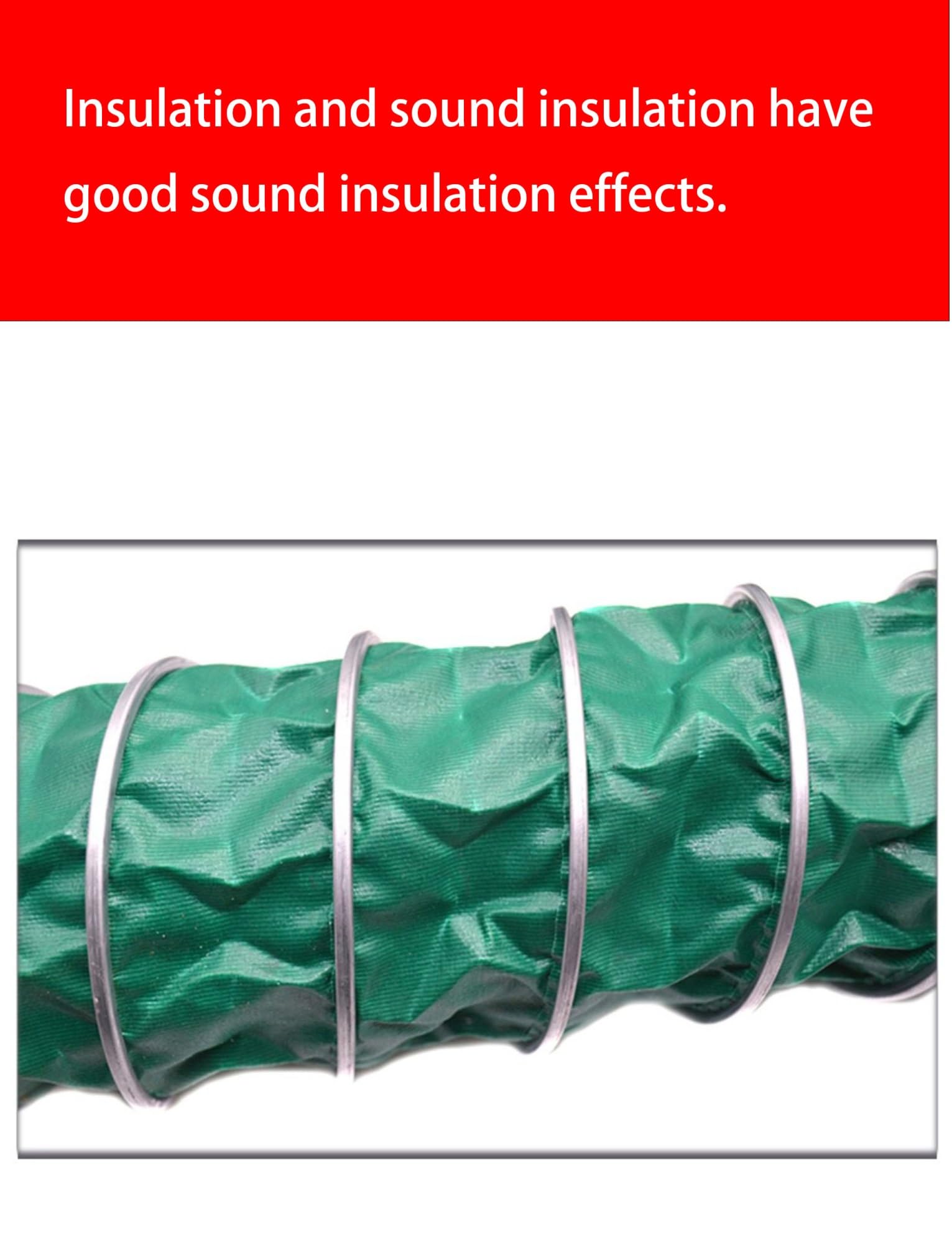 Tubo flessibile per condotto isolato resistente, ignifugo e resistente al calore, ventilazione industriale per HVAC, prese d'aria per essiccatori, ventilatori di scarico, riscaldamento/raffreddamento