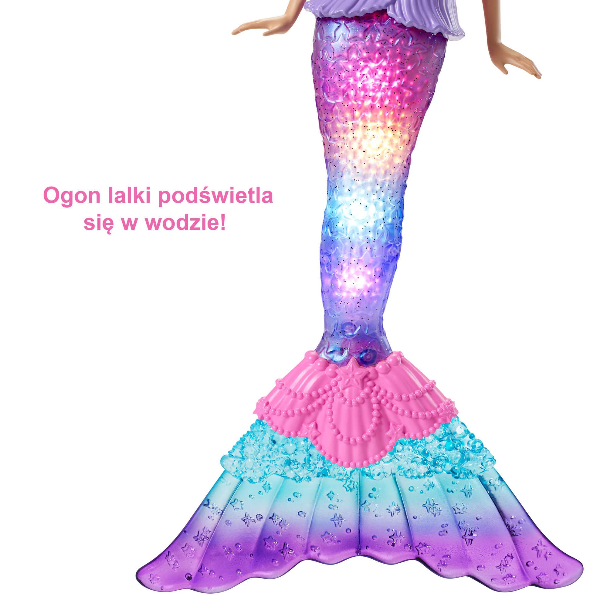 Barbie Dreamtopia Malibu Syrenka Migoczące światełka Lalka, HDJ36