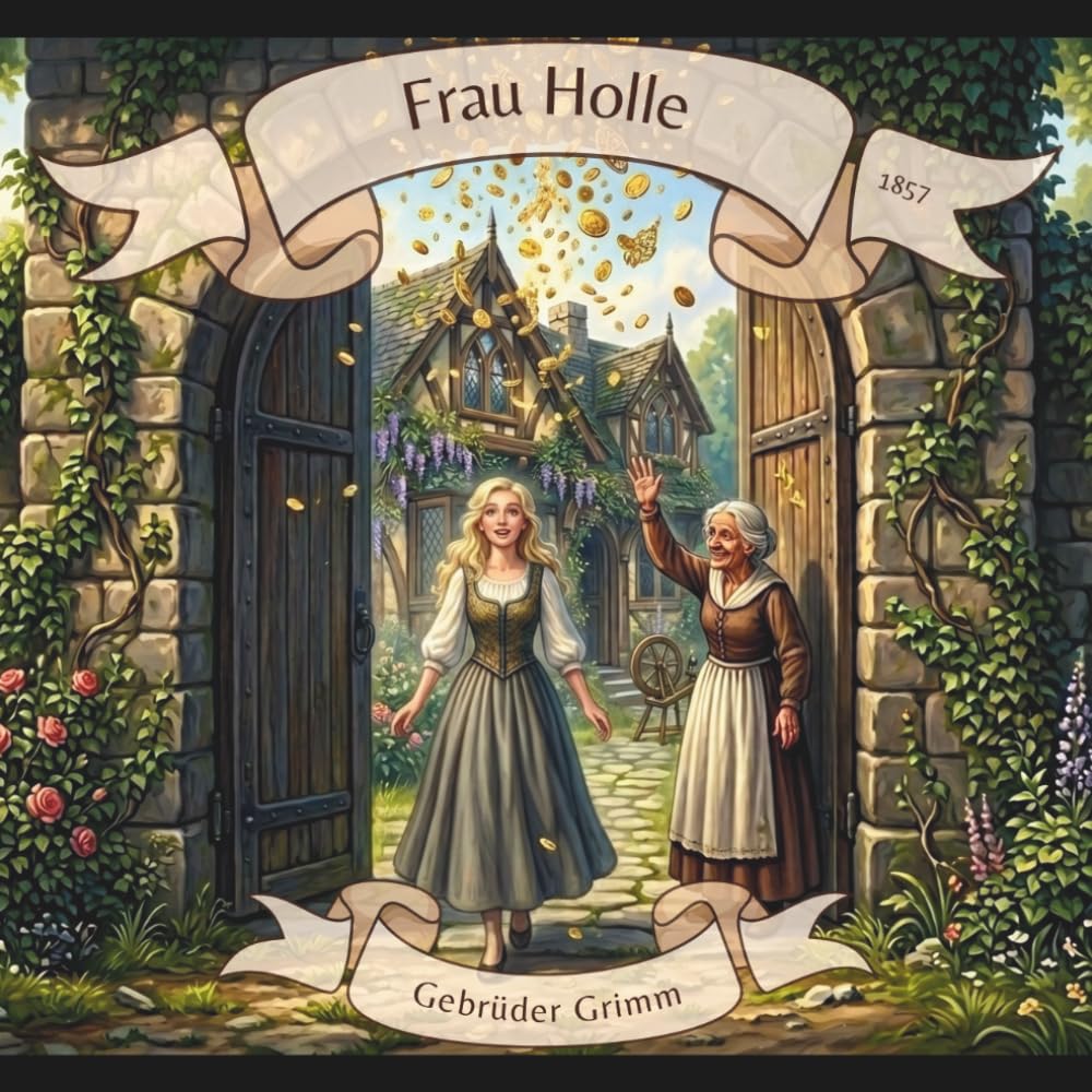 Frau Holle 1857 Gebrüder Grimm: Illustrierte Multimedia Märchenbuchedition mit QR-Code zum Vorlesen lassen (Multimedia Märchenbuchedition - Gebrüder Grimm 1857)
