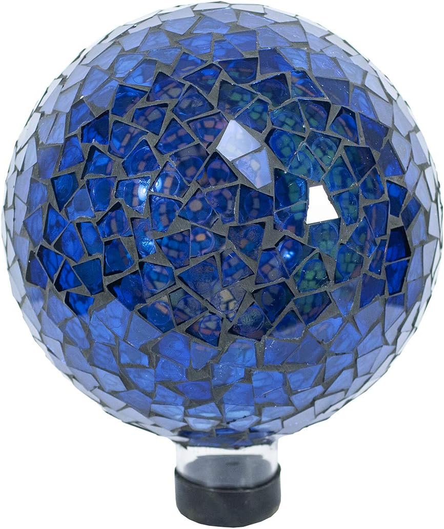 Echo Valley 8199 10-Inch Mosaic Glass Gazing Globe, Sun-Moon, Outdoor Décor