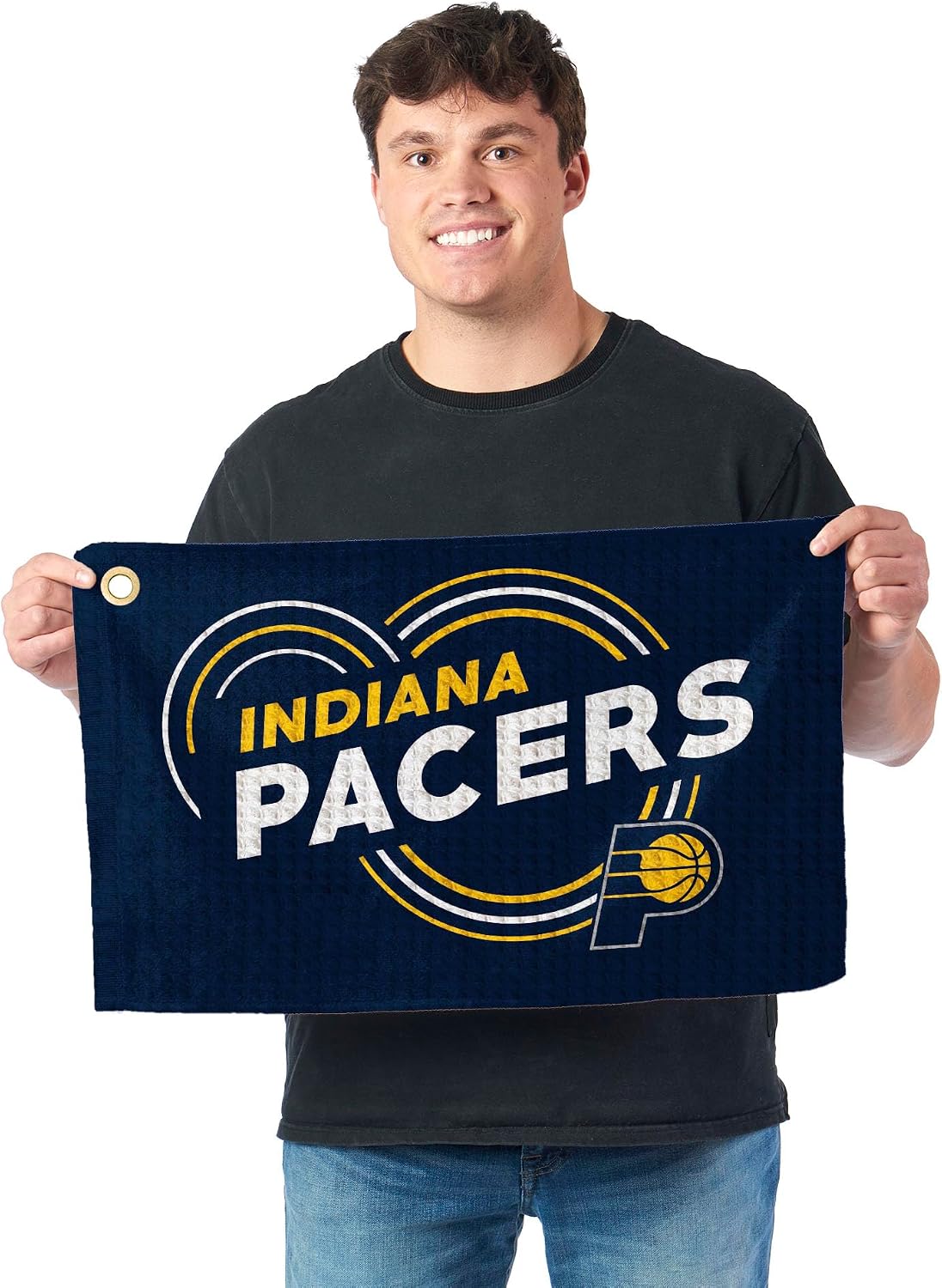 Northwest NBA Golf Towel – Official Licensed Microfiber Waffle Fabric, Absorbent 16x25 in Club Cleaning Accessory