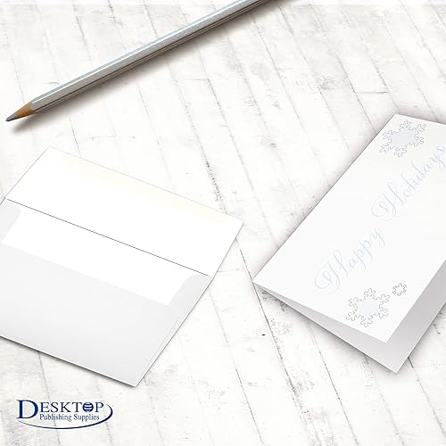 Miniatura 3 de 80lb White Half Fold Greeting Cards & Envelopes - Paper Measures (11" X 8 12") and Half Folds to (5 12" X 8 12") - 40 Cards with Envelopes - Desktop