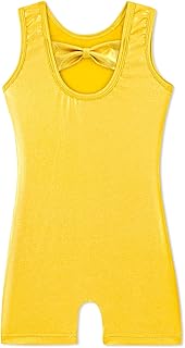 Gymnastics Leotards for Girls with Shorts Toddlers Biketards Rainbow Unicorn Dinosaur Mermaid Leopard Flower Galaxy