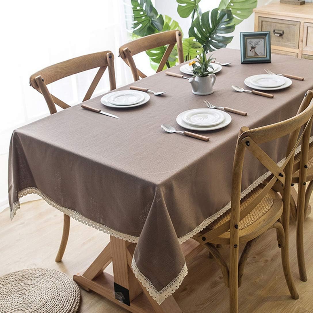 テーブルカバークロス 上品 おしゃれ レース コットン リネン 手入れ簡単 気分転換 撥水 イージーケア 食卓カバー 長方形 洗える