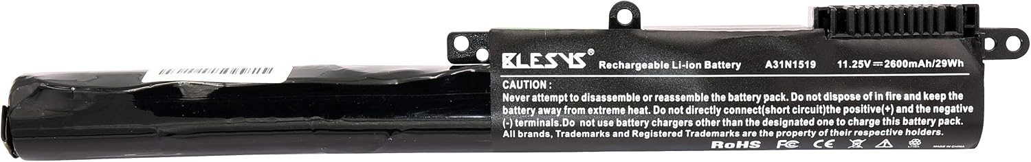 BLESYS A31N1519 Laptop Battery for Asus X540A X540BA X540BP X540L X540LA X540LJ X540MA X540MB X540NA X540NV X540S X540SA X540SC X540UA X540UAR X540UB X540UP X540UV X540Y X540YA series 11.25V 2600mAh - Image 4