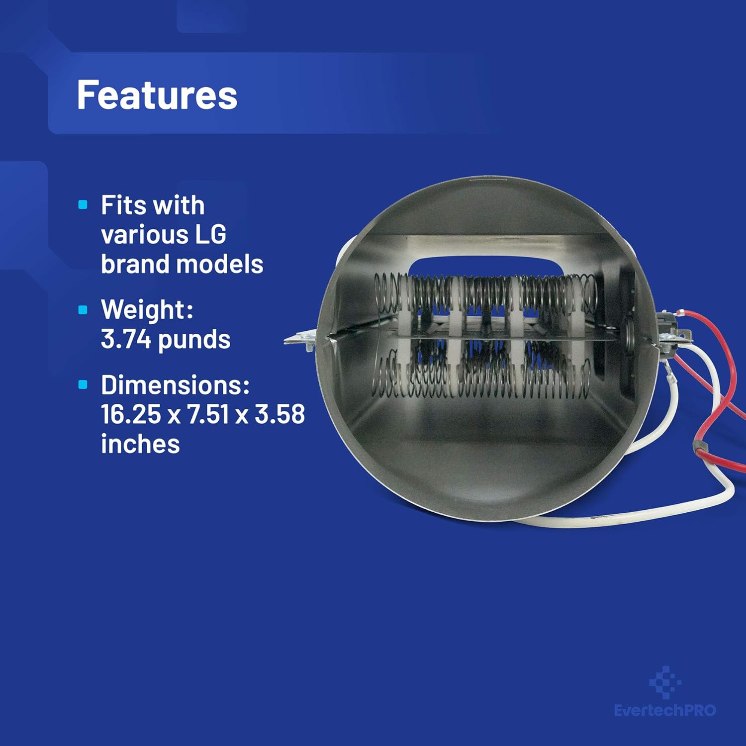 5301EL1001J Heater Assembly Replacement for LG Appliance 5301EL1001A 5301EL1001U 1377645 5301EL1001E image 4 of 5 B08R2ZYT8X
