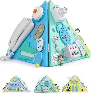 Montessori Busy Board for Toddlers - Elevate Learning through Play with Premium Wooden Sensory Toy - Develop Fine Motor Skills and Cognitive Abilities - Creativity and Joy