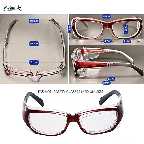 Miniatura 63 de Gafas de seguridad con certificación ANSI Z87.1, gafas protectoras antivaho e inastillables, gafas de seguridad ligeras para construcción, Negro