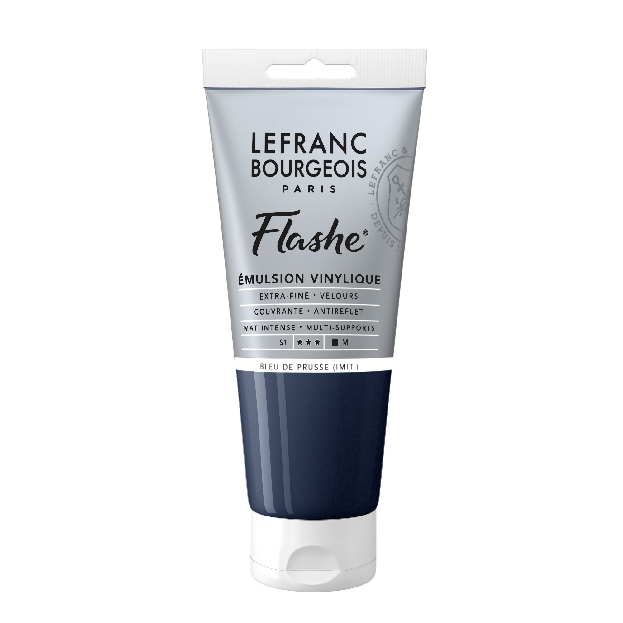 Lefranc Bourgeois Flashe Vinyl Emulsion Paint 80ml Prussian Blue Hue Matt Art