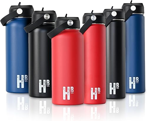 Miniatura 6 de BoHigh - Botella de agua aislada de 24 oz 8.5 x 32.5, mantiene el frío y caliente, botella deportiva, botella de gimnasio, botellas de agua de acero