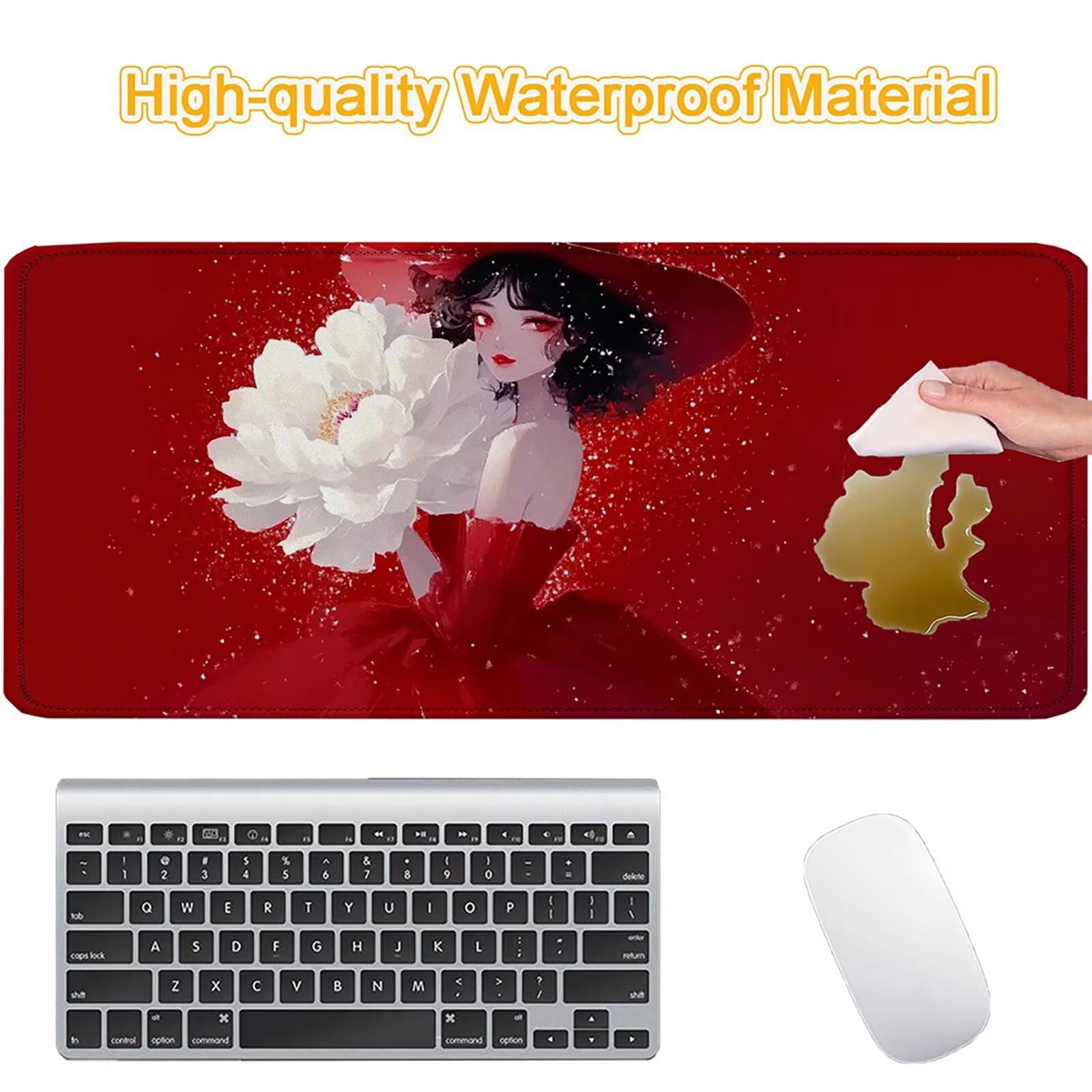 Tappetino Mouse 900x450mm | Superficie Ultra-Liscia | rosso 0-z326