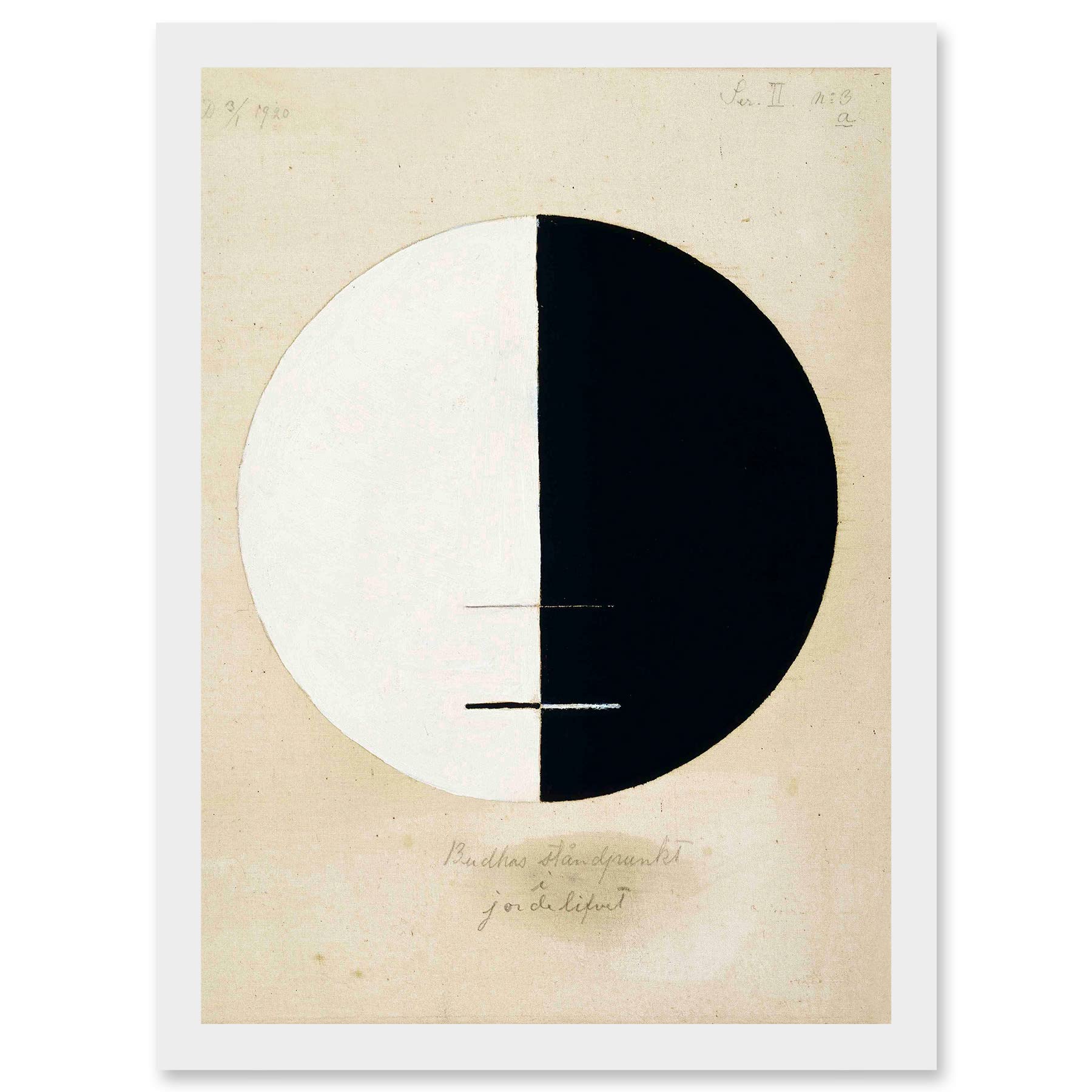 Artery8 Painting Hilma Af Klint 1920 Buddhas Standpoint Earthly Life Abstract Artwork Framed Wall Art Print A4