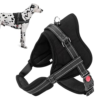 FSFTTRAD Dog Harness, Adjustable Dog Harness for Large Dogs, Body Belt for Dogs with Hook and Handle, Adjustable Reflective Dog Belt for Large Dogs, Soft and Breathable Harness for Dogs(Size L)