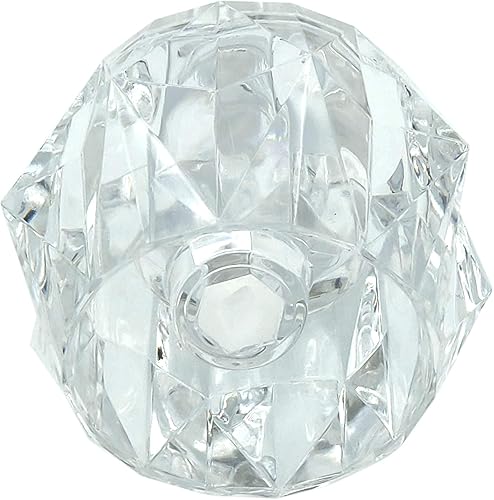 Miniatura 5 de Pomo de control individual para bañera y ducha con tornillo y botón, acabado acrílico transparente