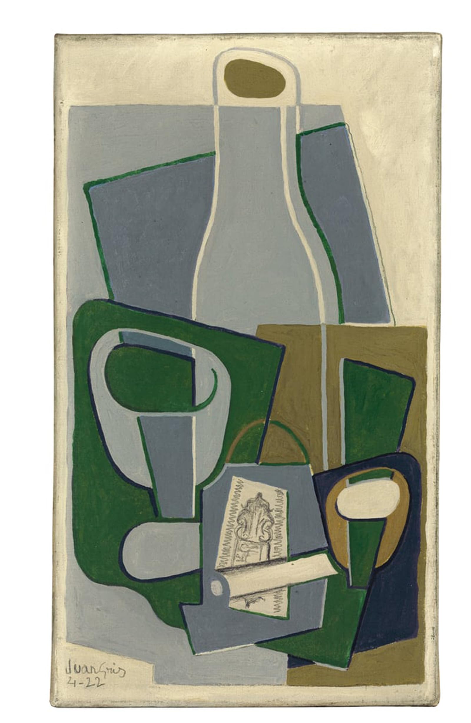 ARTXLXXBN Famous Print Painting Colorful Art Print Pipe and Packet of Tobacco by Juan Gris Canvas Art Decorations for Home Decor 60x90cm