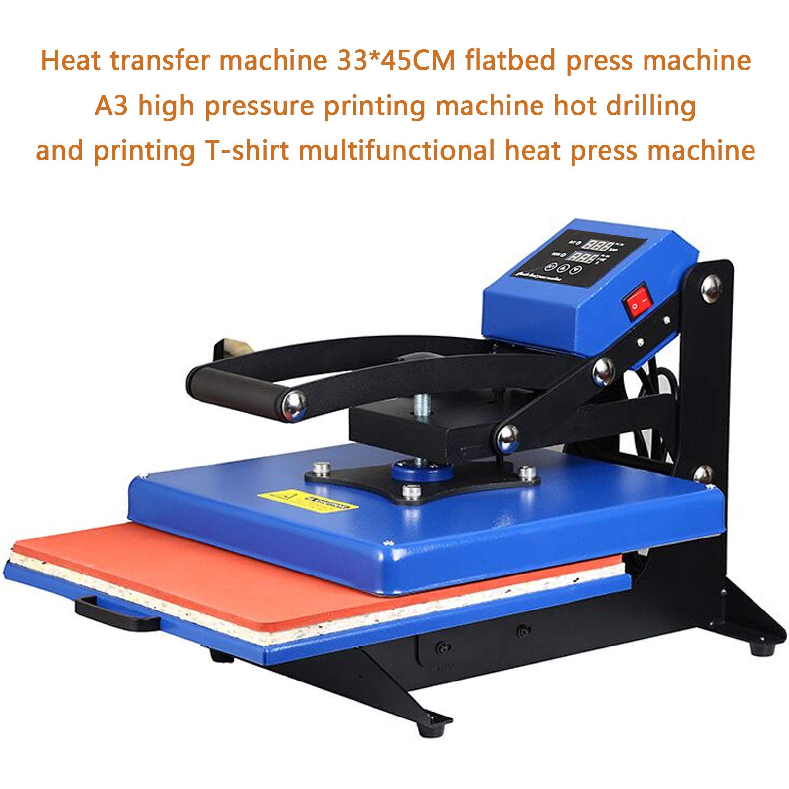 Máquina de Prensa de Calor Prensa de Calor 30x38 Cm Máquina de Transferencia de Calor con Giratorio de 360° y Fácil de Usar para Camiseta/Taza/Gorra, Aplicación Amplia