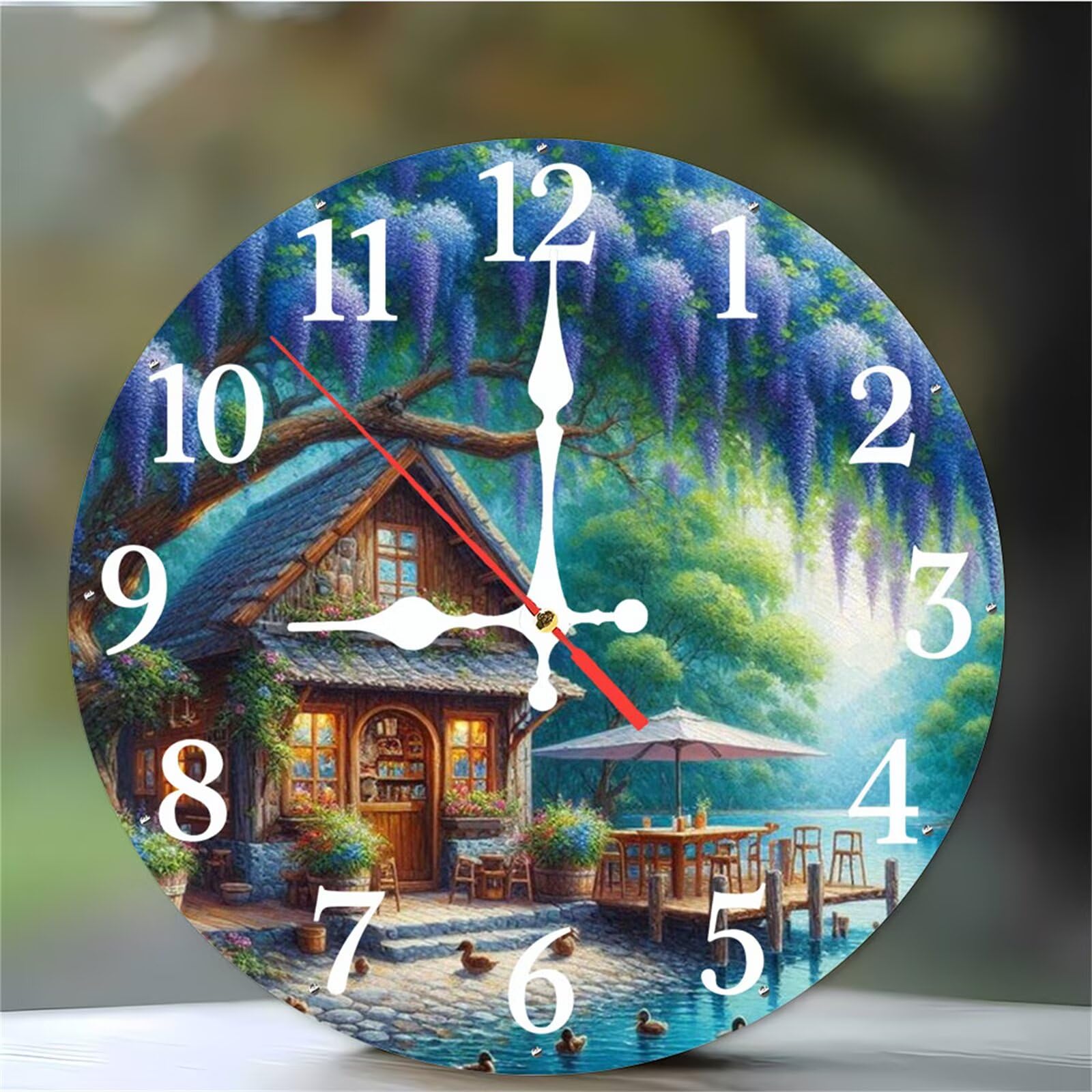Horloge murale 30cm moderne à chiffres arabes pour salon