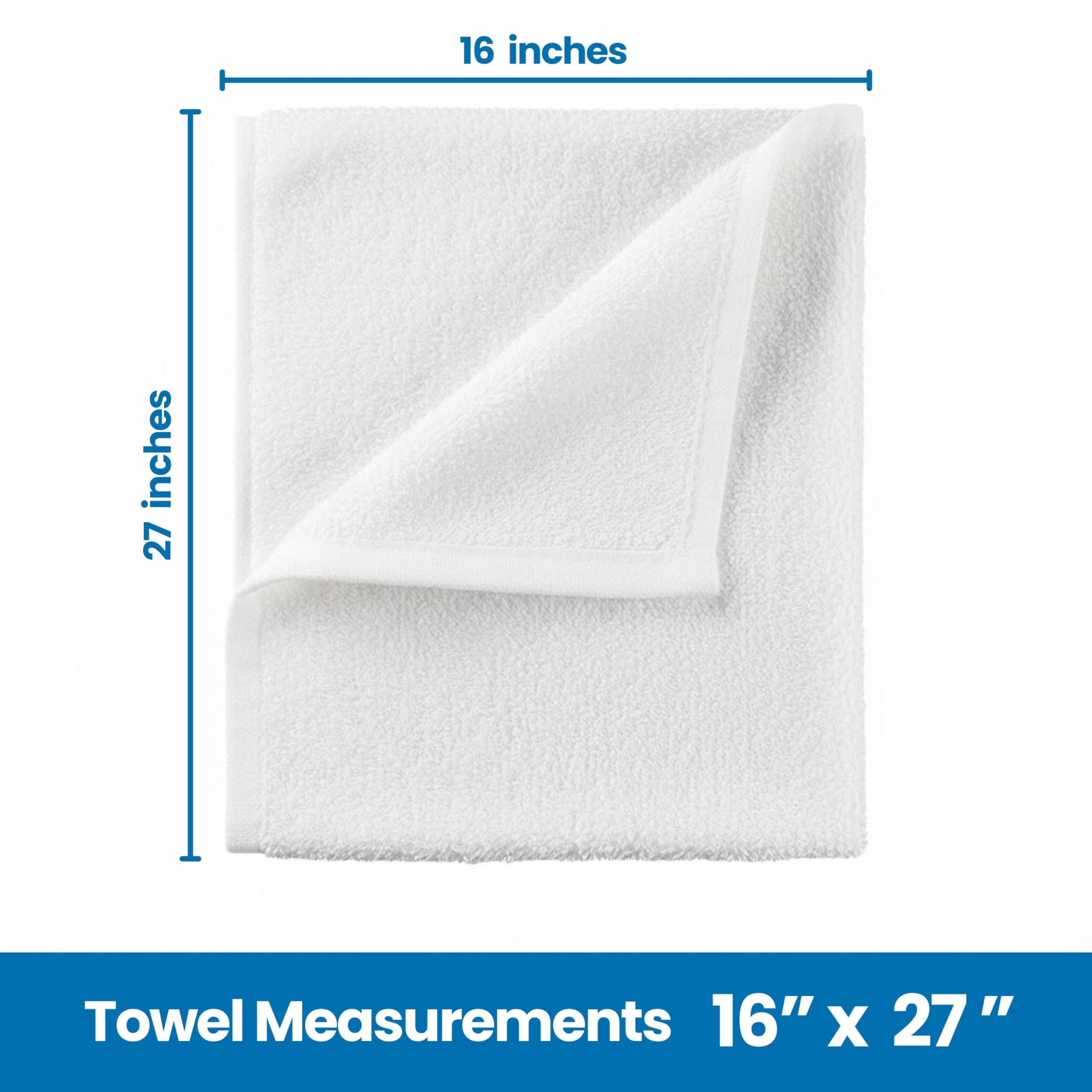 SOFT TEXTILES White Spa Towels for Facials - Salon Towels/Hand Towels Bulk/Facial Towels for Estheticians Soft/Toallas para Salon De Belleza / 16 x 27 Inches/Pack of 12